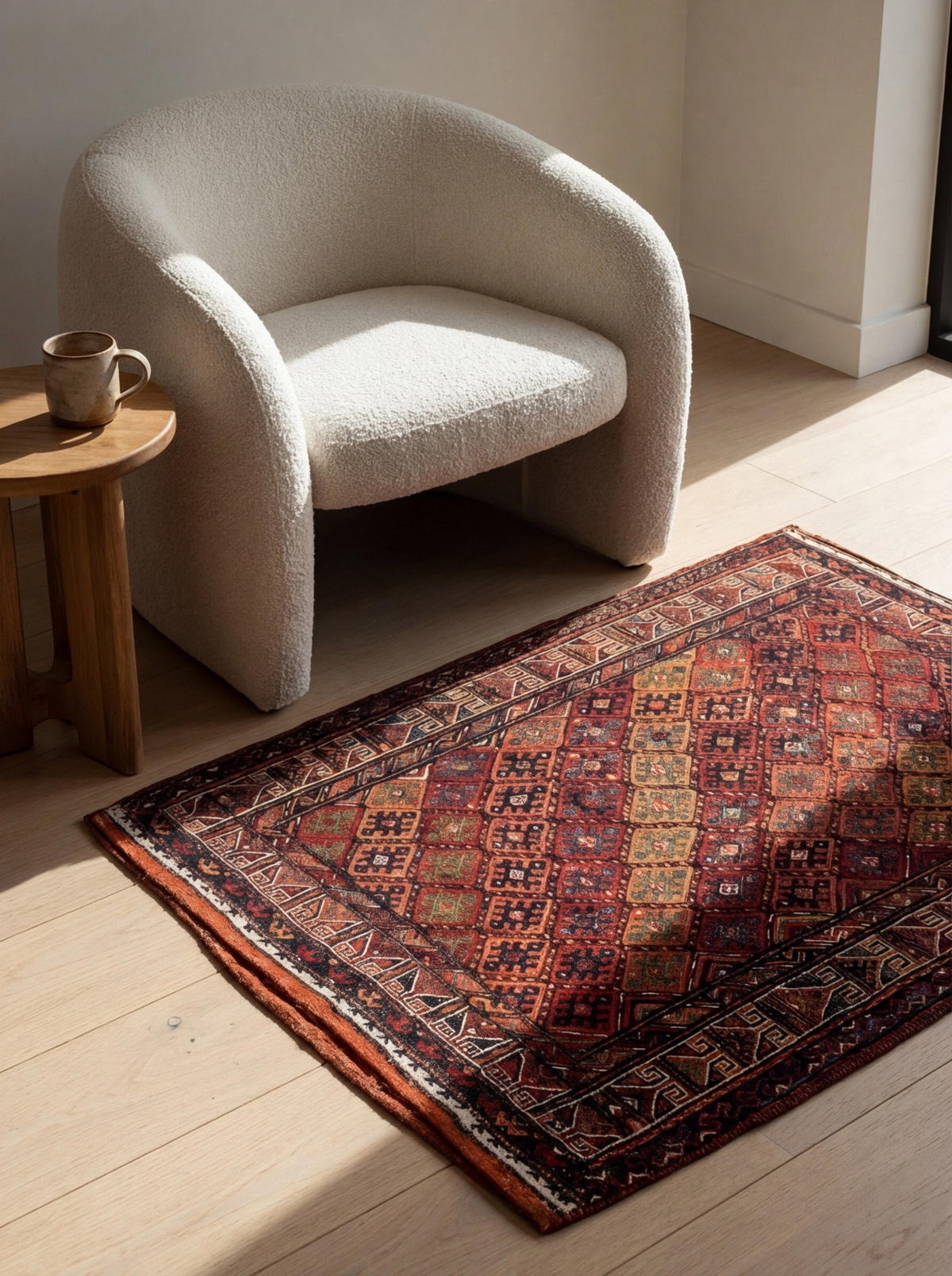 HANDWEBTEPPICH Sofreh Kordi Mehrfarbig 95/78 cm Schurwolle - Multicolor, Textil (78/95cm) - Looma