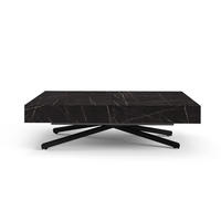 TISCH Black SIENNA Modern X Beine Pietra Grigia Ausziehbar - Schwarz, Holzwerkstoff (80/80/80cm) - Sepro Meble