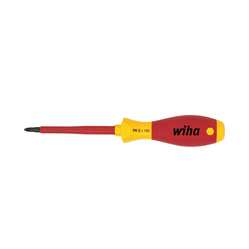 SCHRAUBENDREHER SoftFinish electric, VDE-isoliert, PH 1, 80 mm - Multicolor, Kunststoff (190/30/30cm) - Wiha