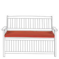 SITZBANKPOLSTER KISSEN Rot Sovana - Rot, Textil (108/5/45cm) - Beliani
