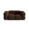 SOFA Loretto aus Samt Schokolade 2 Sitzplätze - Dunkelbraun, Textil (100/68/180cm) - Cosmopolitan Design
