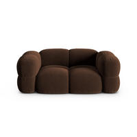 SOFA Loretto aus Samt Schokolade 2 Sitzplätze - Dunkelbraun, Textil (100/68/180cm) - Cosmopolitan Design