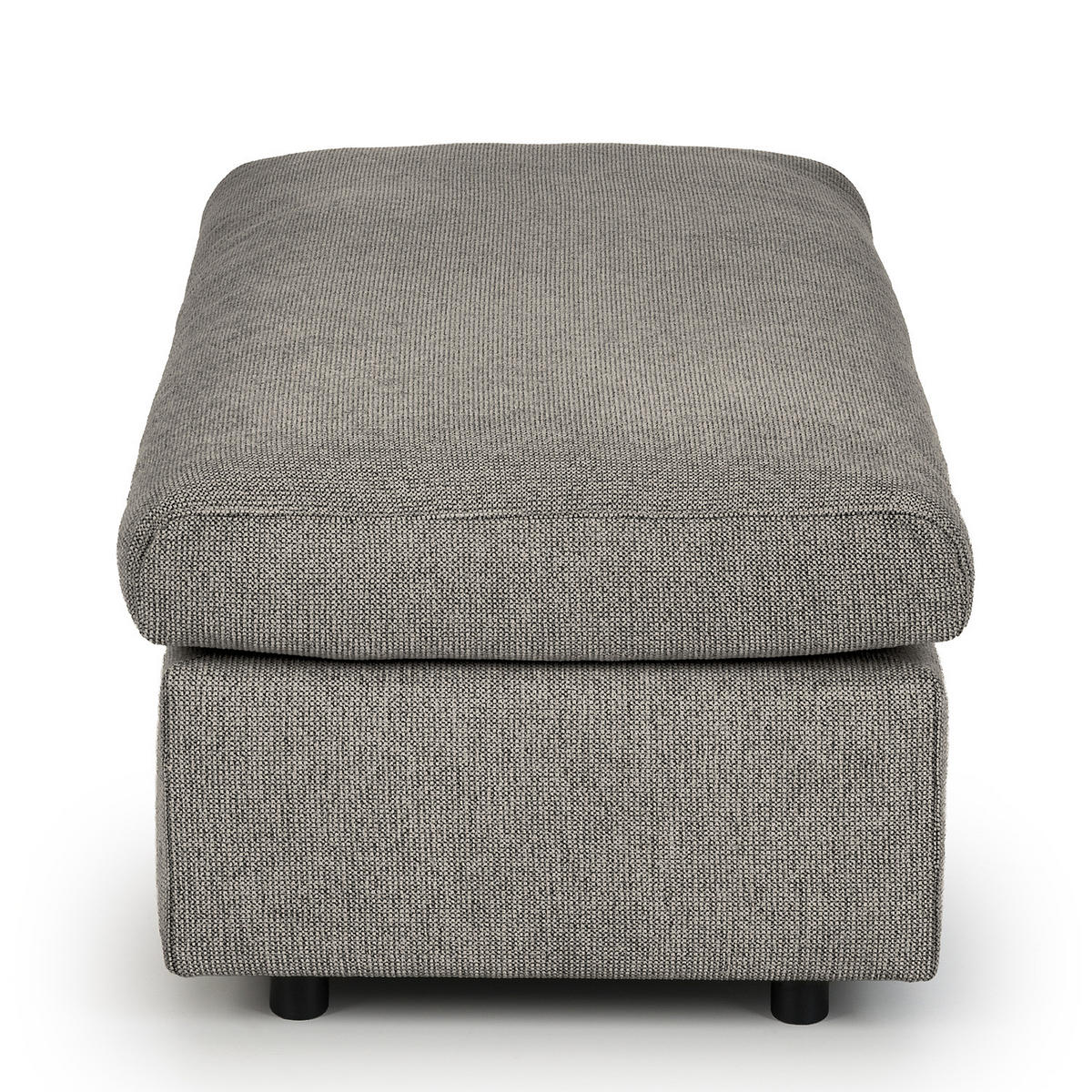 POLSTERHOCKER - Schwarz/Grau, Kunststoff/Textil (131/44/61cm) - home24