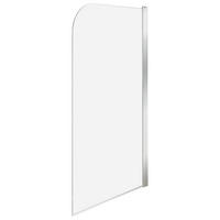 NÁSTAVEC NA VANU 140/70 cm Stříbrný Lapan - průhledná, sklo (70/140cm) - Beliani
