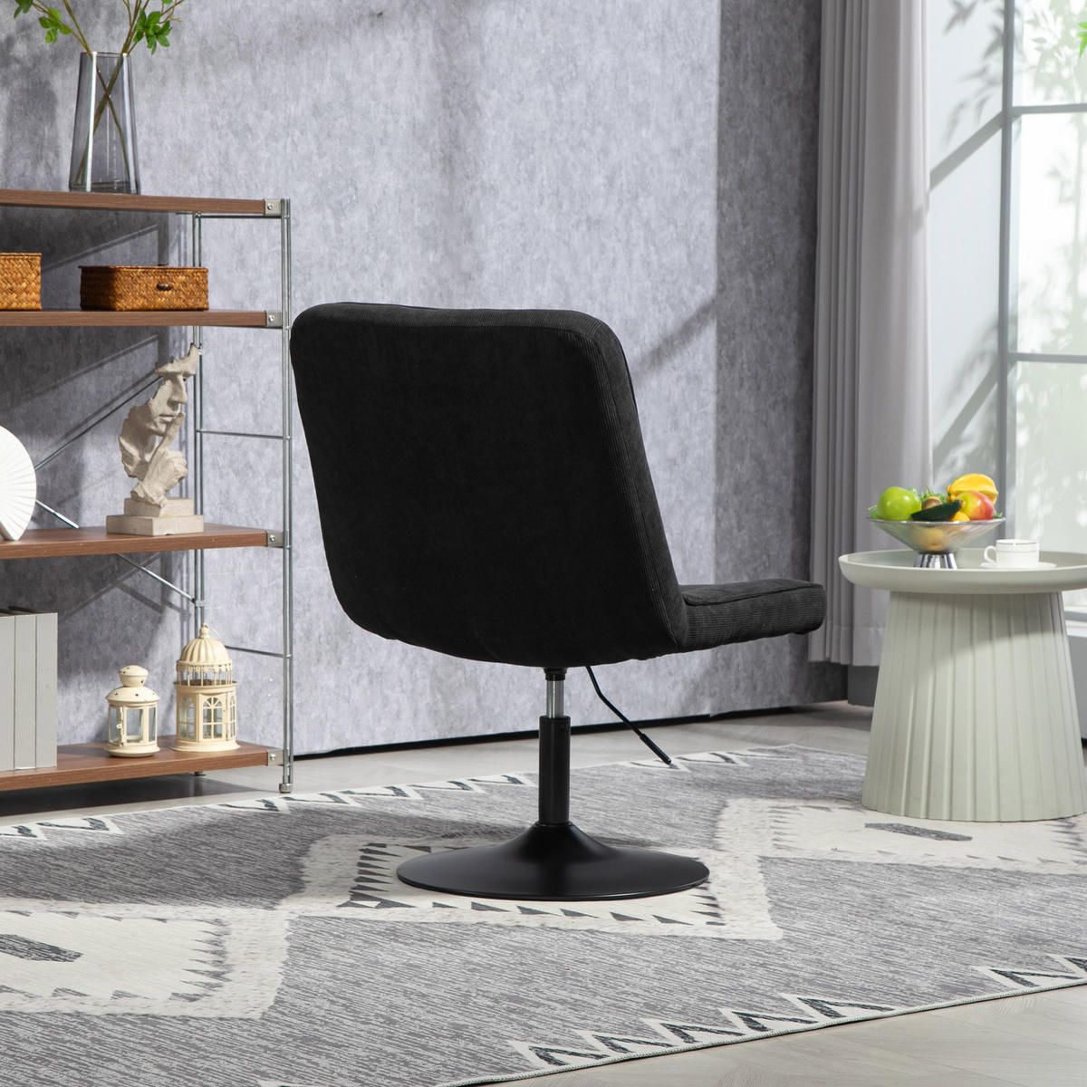 LOUNGESESSEL HENRY Schwarz - Schwarz, Textil (62.5/102/76cm) - SVITA