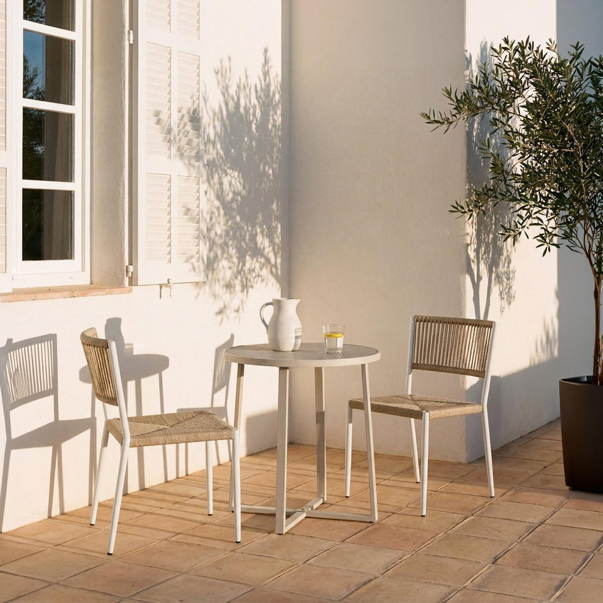 GARTENSTUHL Kale Beige 53 cm x 79 cm 4er-Set - Beige, Kunststoff (53/79/60cm) - Klast Home