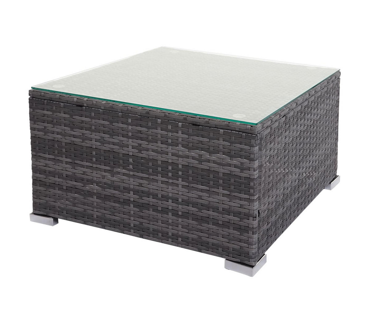 GARTENSET Grau Kissen Dunkelgrau mit Dekokissen - Grau, Metall - PROREGAL