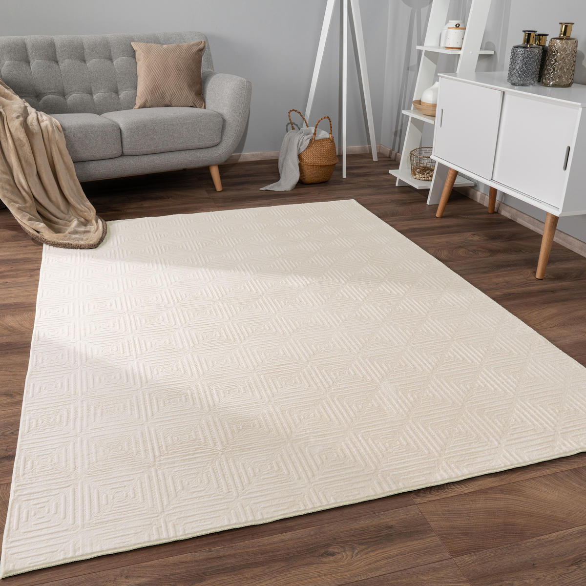 KURZFLORTEPPICH 240/340 cm Lelystad 523 - Creme, Textil (240/340cm) - Paco Home