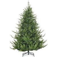 180 cm Weihnachtsbaum Künstlich Christbaum Dichte Zweige für Weihnachtsfest - Grün, Kunststoff (180cm) - HOMCOM