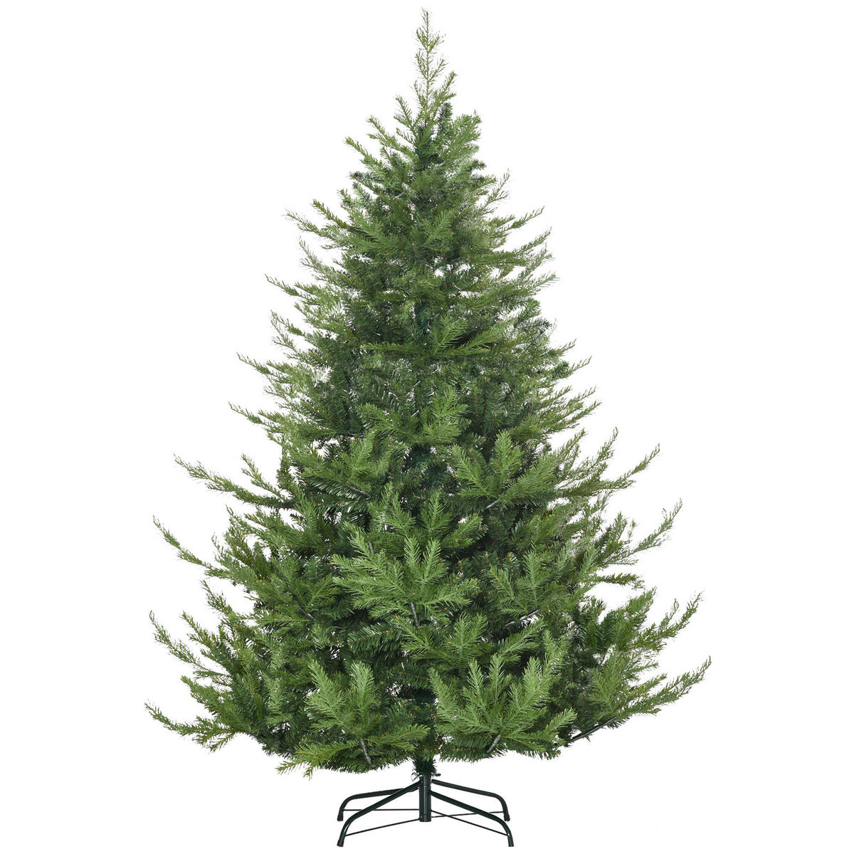 180 cm Weihnachtsbaum Künstlich Christbaum Dichte Zweige für Weihnachtsfest - Grün, Kunststoff (180cm) - HOMCOM