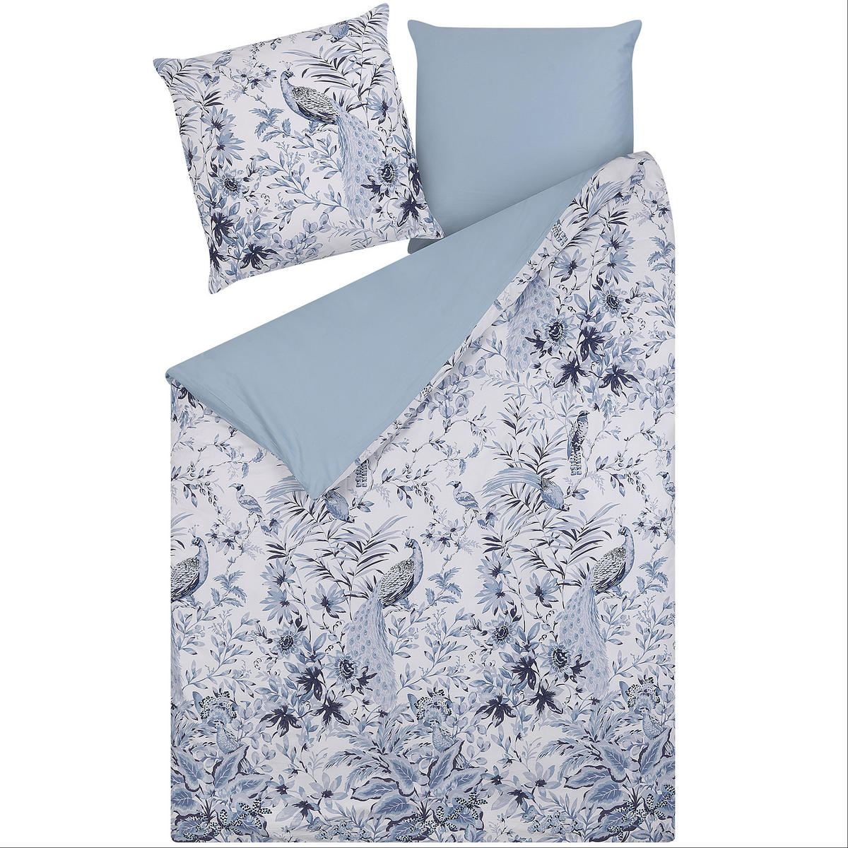 BETTWÄSCHE SET Ballard 135/200 cm - Blau, Textil (135/200cm) - Beliani