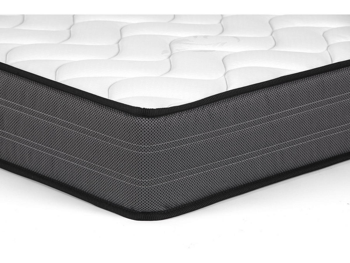 STANDARDMATRATZE - 2 Personen - stoff - weiß Ambracie - Weiß, Textil (200/200cm) - Vente-Unique