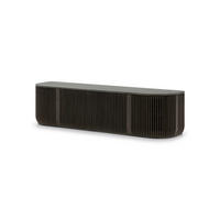 TV-MÖBEL Franz, Braune Massiveiche - Braun, Holz (45/45/175cm) - WOODEK
