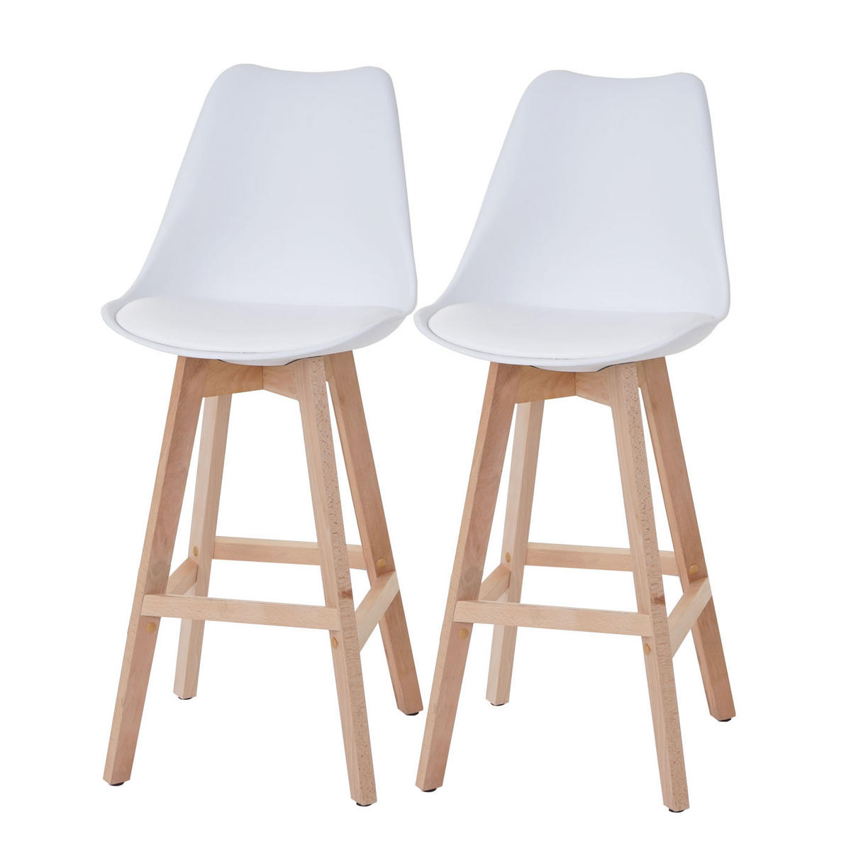 BARHOCKER Weiß 2er-Set - Weiß, Textil (46/110/54cm) - MCW