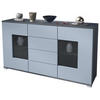 SIDEBOARD Grömitz Denim matt - Pastellblau, Holzwerkstoff (138.5/75.5/35cm) - Vladon