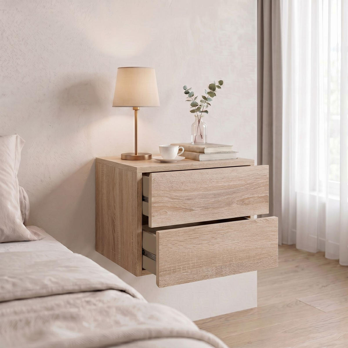 HÄNGENDER NACHTTISCH ANNI Sonoma Eiche - Sonoma Eiche, Holzwerkstoff (42/29/30cm) - CARO-Möbel
