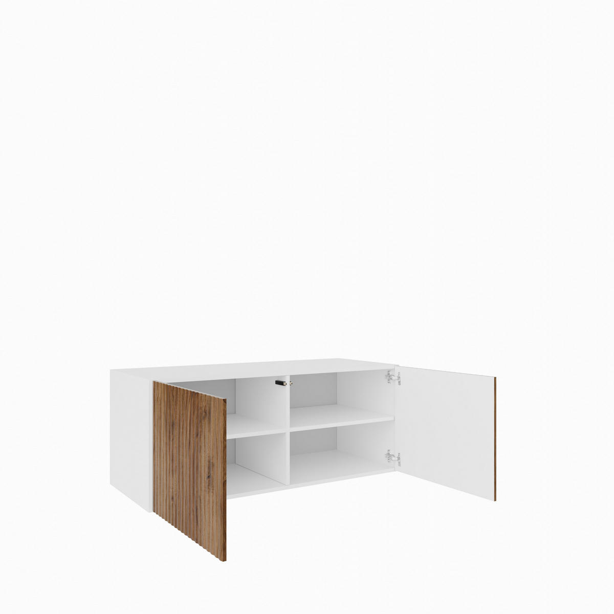 LOWBOARD VAREN 100/41/40 cm, Hängender TV-Schrank Weiß / Eichefarben - Eichefarben/Weiß, Holzwerkstoff (100/41/40cm) - MASSENO