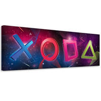 LEINWANDBILD Spielkonsole für Gamers - Multicolor, Textil (150/50cm) - Feeby
