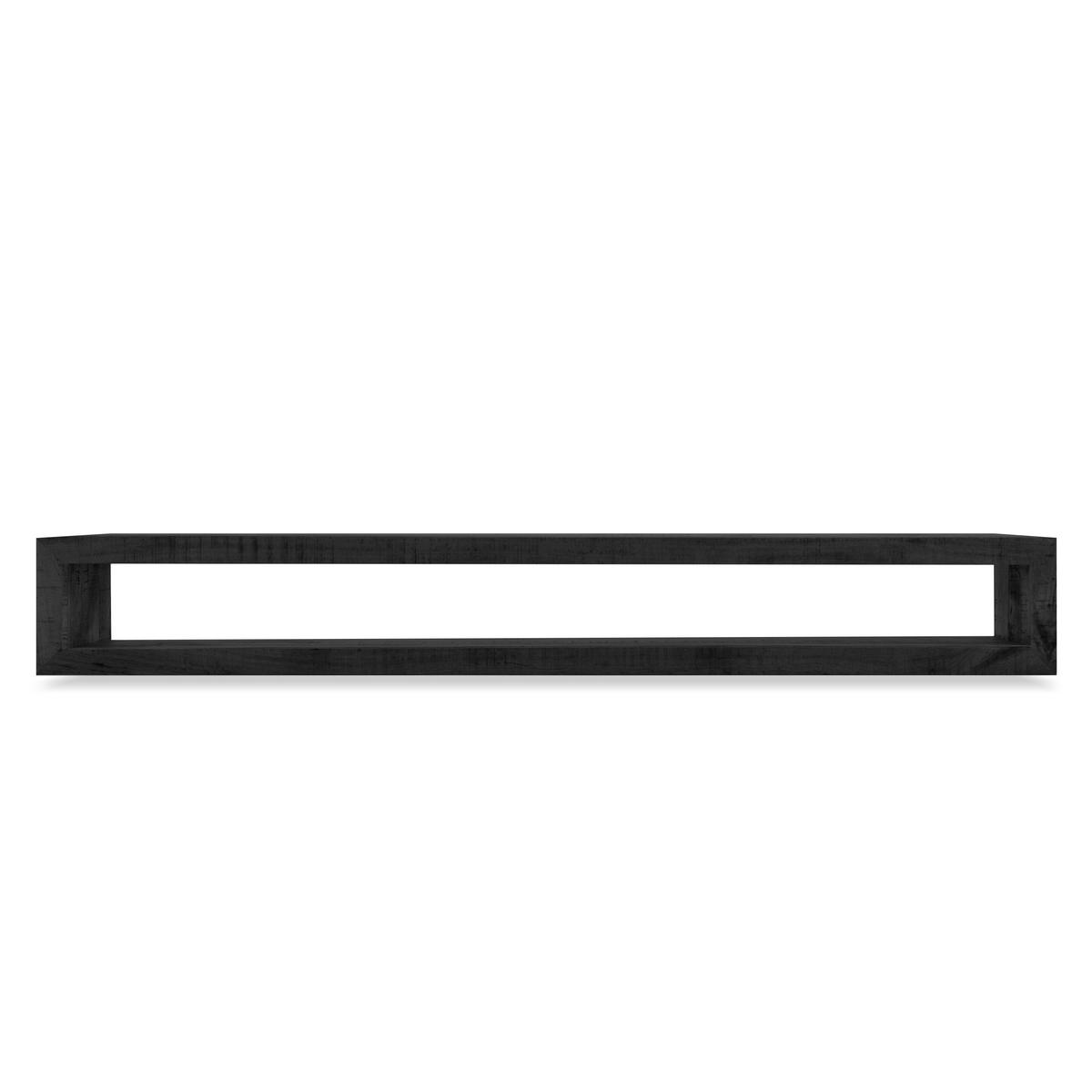 TV-HÄNGEBOARD Mangoholz 220 cm / 35 cm Schwarz - Schwarz, Holz (220/30/35cm) - Villa Möbel