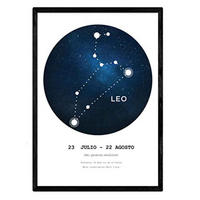 POSTER Sternzeichen Leo A4 Rahmenlos - Klar, Papier (29.7/5/21cm) - Nacnic