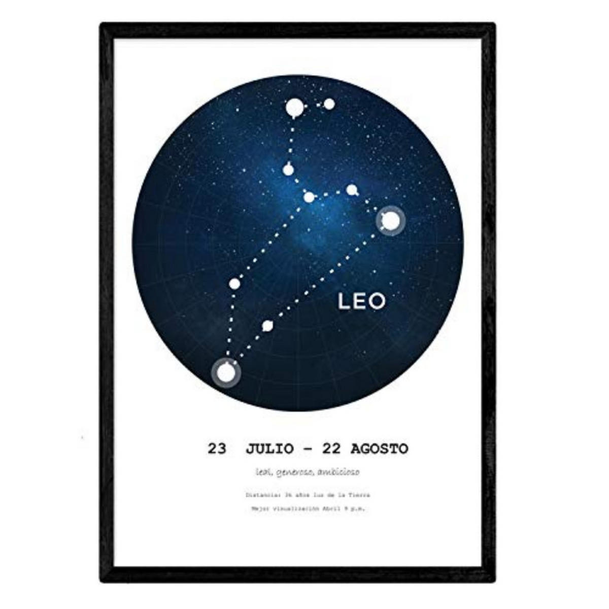 POSTER Sternzeichen Leo A4 Rahmenlos - Klar, Papier (29.7/5/21cm) - Nacnic