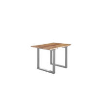 ESSTISCH LUBIN - Beige/Silberfarben, Holz/Metall (80/140/77cm) - SAM