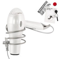 HAARTROCKNERHALTER PIAZZA, Edelstahl, matt - Edelstahlfarben, Metall (12.8/11.4/14.3cm) - bremermann