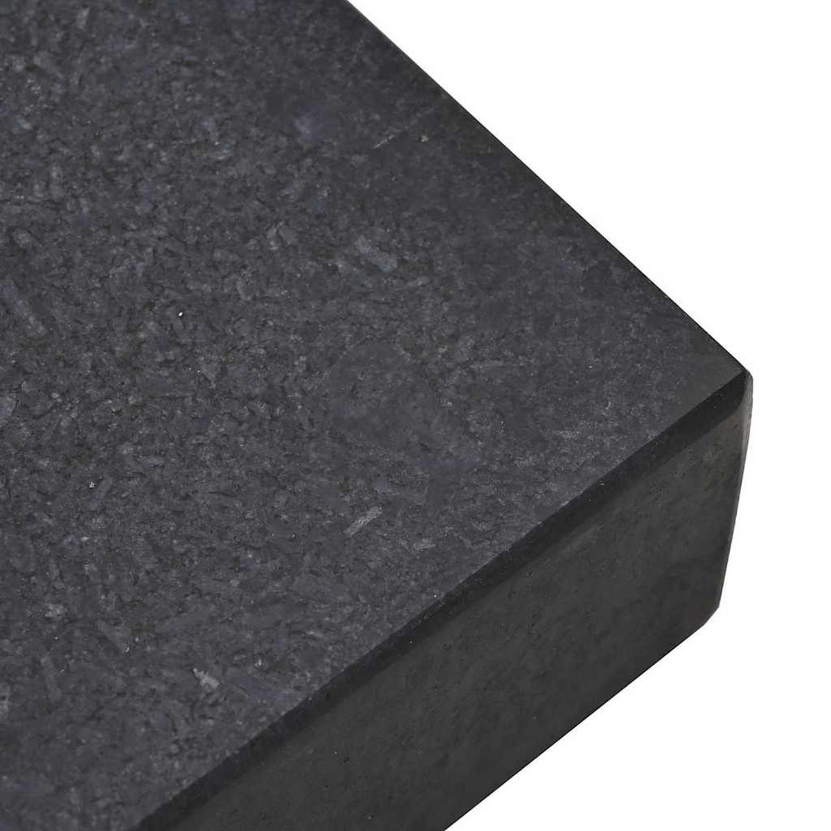 SONNENSCHIRMSTÄNDER Schwarz 45/25/45 Cm Granit - Schwarz, Stein (25/45cm) - vidaXL
