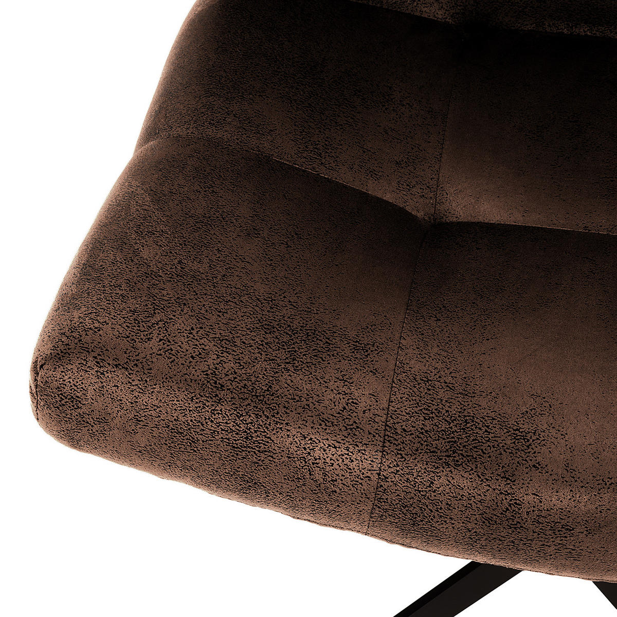 SESSEL - Schwarz/Braun, Textil/Metall (67/82/74cm) - home24