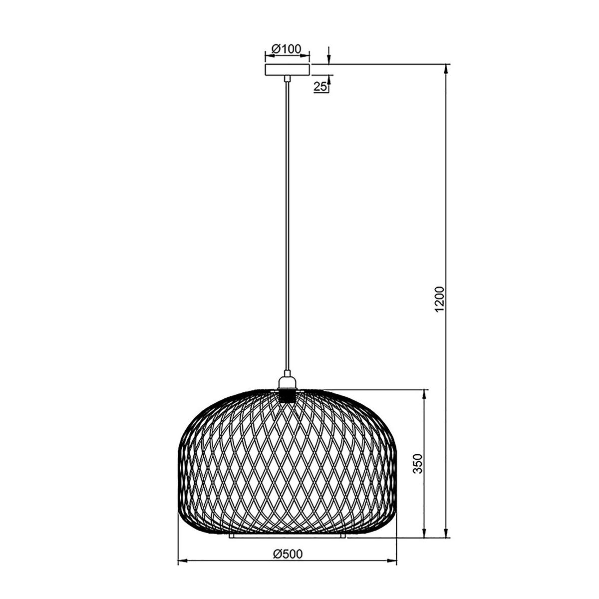 HÄNGELEUCHTE﻿ 50/50/120 Nara - Beige, Naturmaterialien (50/50/120cm) - VS Venta-stock