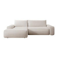 SCHLAFSOFA - 4 Personen - Samt, Stoff - Beige - - Beige, Textil (264/87/162cm) - Vente-Unique