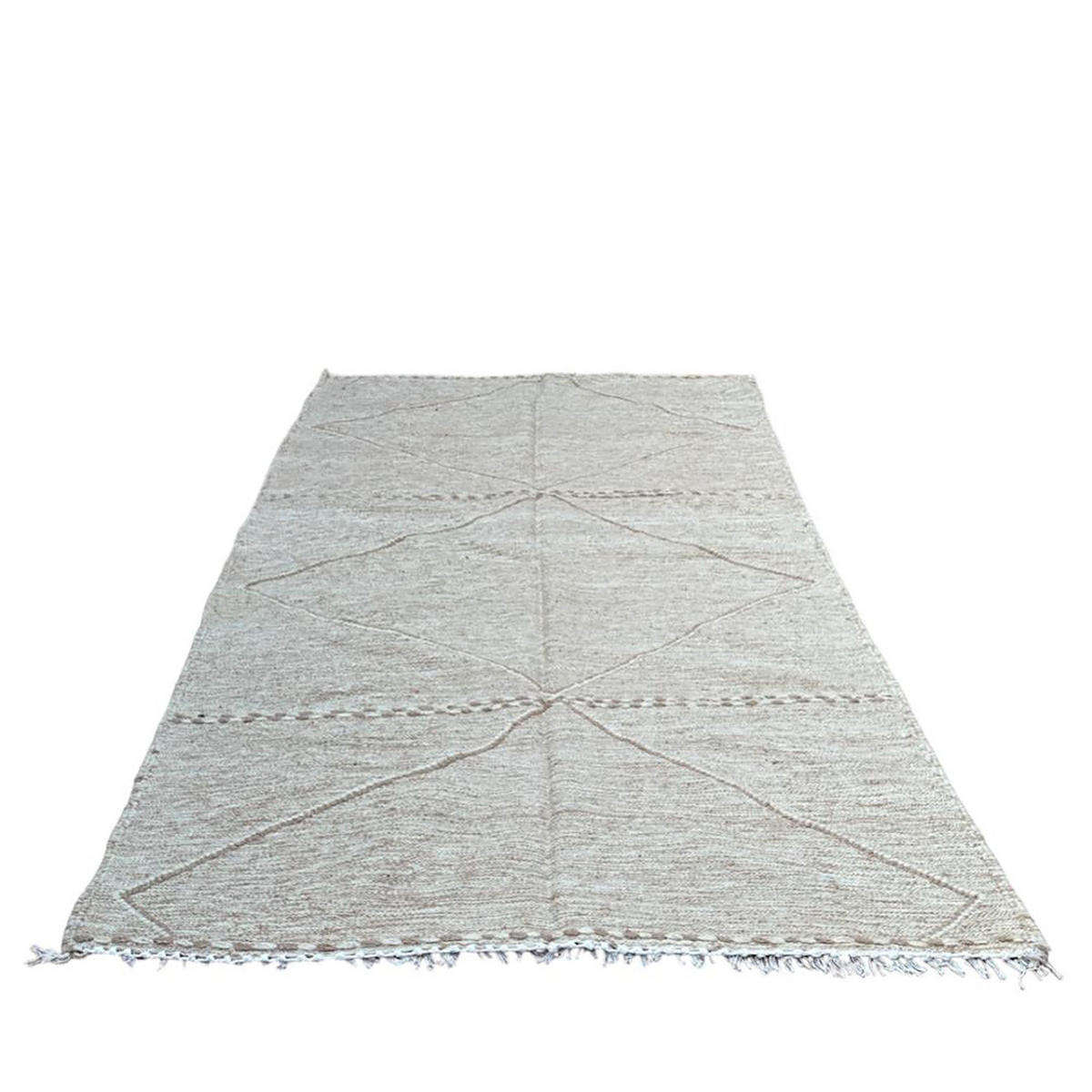 BERBERTEPPICH aus reiner Wolle 150x 247 cm - Beige, Naturmaterialien (150/247cm) - AFK Living