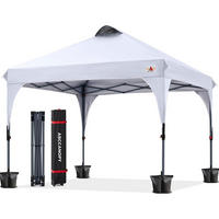 GARTENPAVILLON 3x3M wasserdicht mit Zubehör Weiß - Weiß, Textil (304.8/297.2/304.8cm)