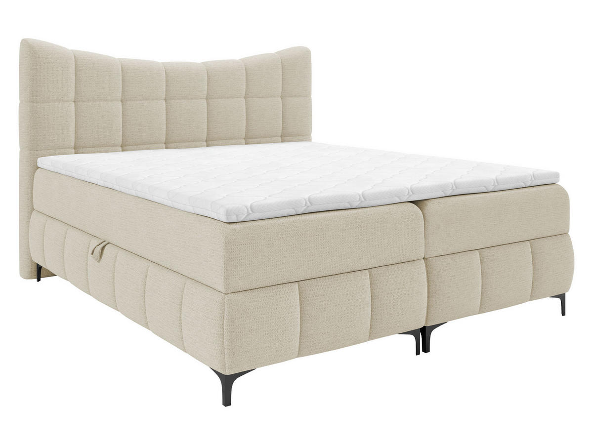 BOXBETT Nova - Schwarz/Rosa, Holz/Textil (120/200cm) - MIRJAN24