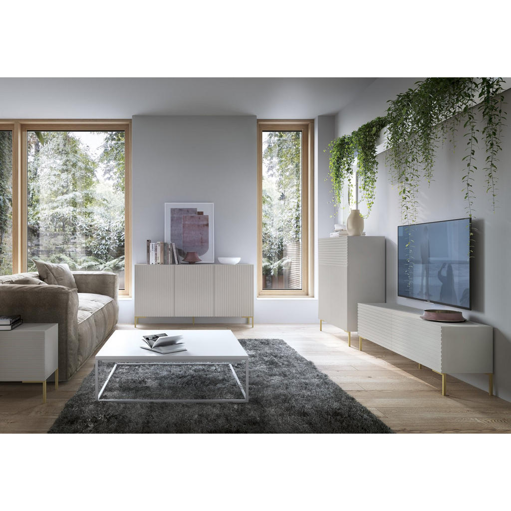 Thumbnail - Selsey Sideboard, Taupe, Holzwerkstoff, 4 Fächer, Rechteckig, 92x75x37 cm, Wohnzimmer, Kommoden & Sideboards, Sideboards