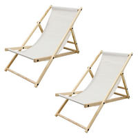 LIEGESTUHL samt Beige 2er Set - Beige, Holz (52/83/117cm) - ECD-Germany