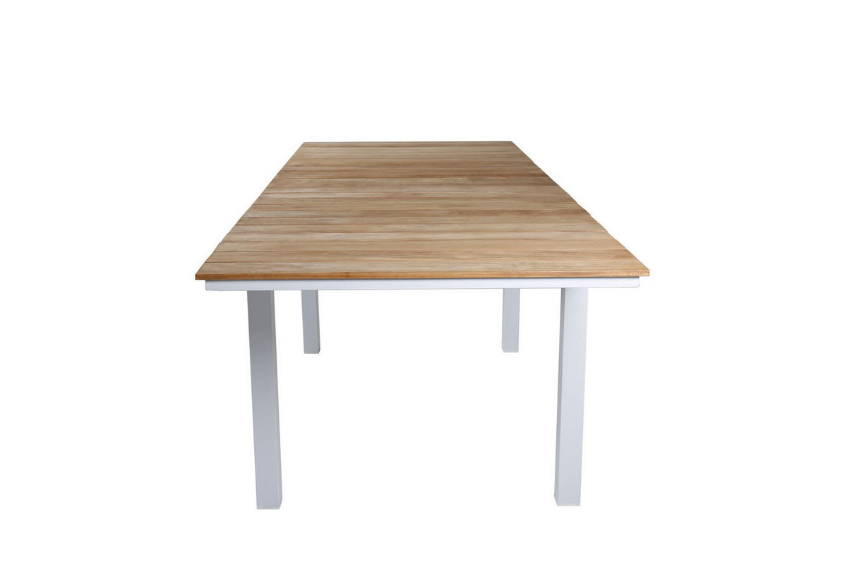GARTENTISCH Weiß - Weiß, Holzwerkstoff (240/90/76cm) - ebuy24