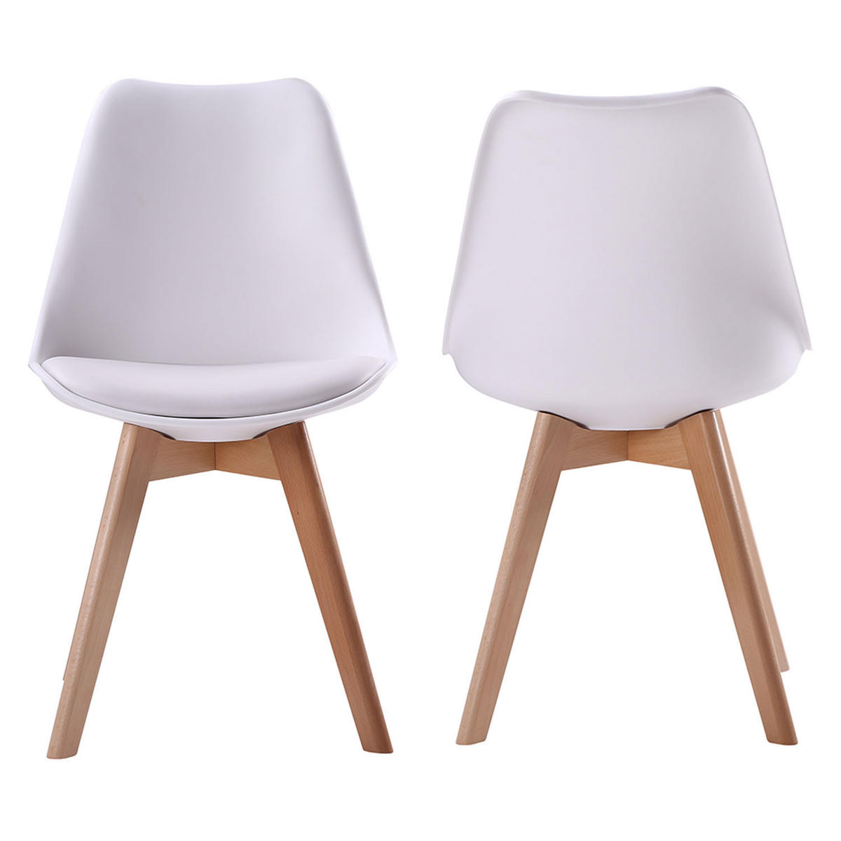 STÜHLE Nora Weiß 4er-Set - Weiß, Kunststoff (49/81/52cm) - Happy Garden