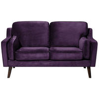 2-SITZER-SOFA Samtstoff Violett Lokka - Violett, Textil (150/85/83cm) - Beliani
