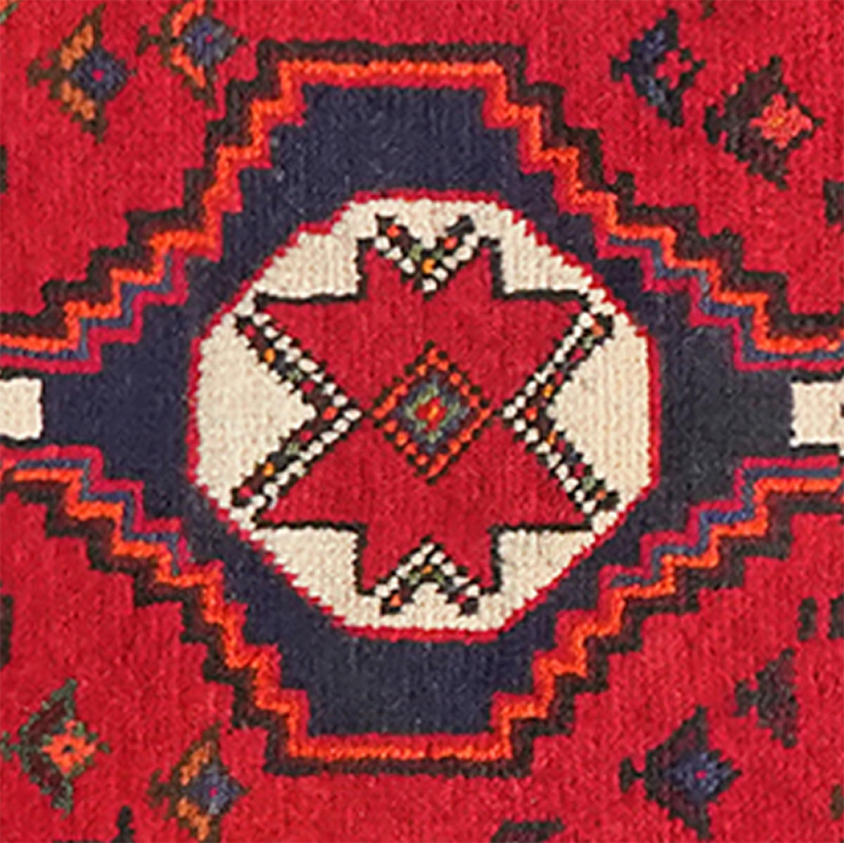 TEPPICH Gashgai Rot 127/88 cm Schurwolle - Rot, Textil (88/127cm) - Looma
