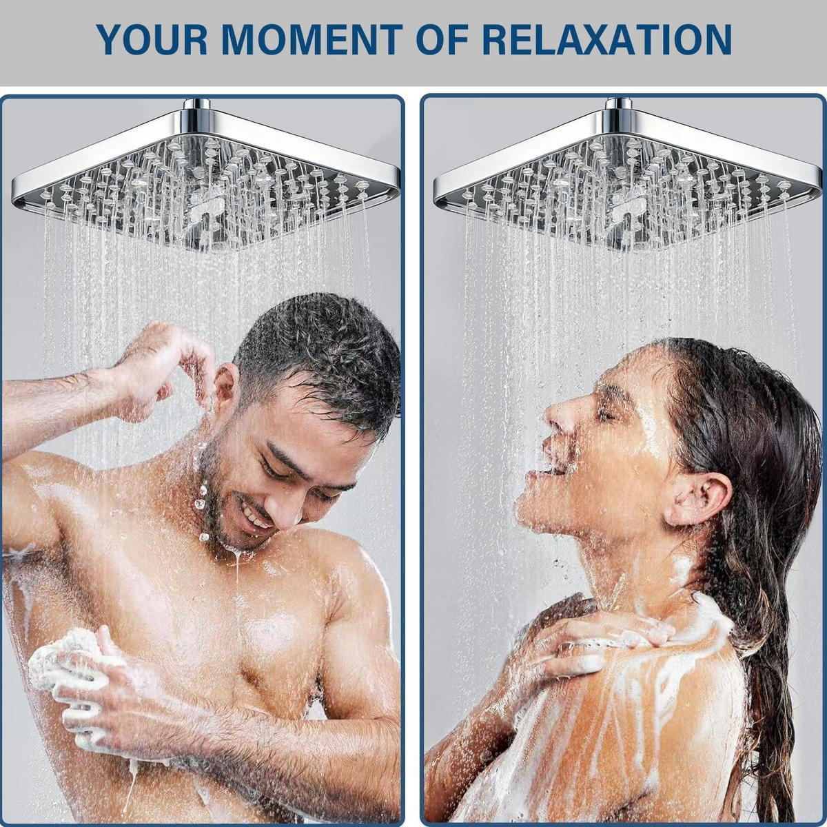 DUSCHKOPF Regendusche 10 Zoll 6 Duschmodi Chrom - Silberfarben, Metall (25.5/12.7/25.5cm)