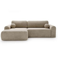 ECKSOFA Savana Beige Links - Beige, Holz/Textil (257/177cm) - Graingold