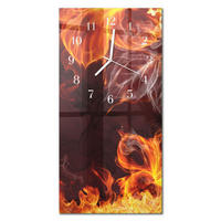 WANDUHR 30x60 cm - Rose - Orange, Glas (30/60/0.4cm) - TULUP