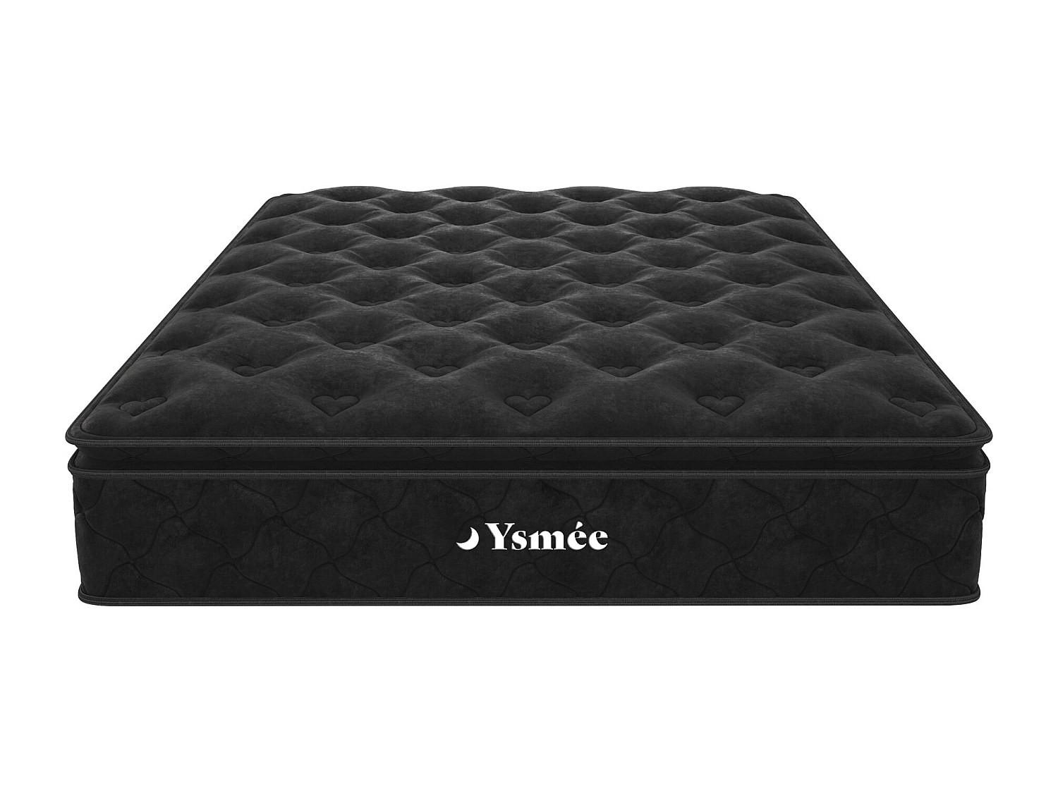 STANDARDMATRATZE - 2 Personen - samt - schwarz Black Dream - Schwarz, Textil (160/200cm) - Vente-Unique