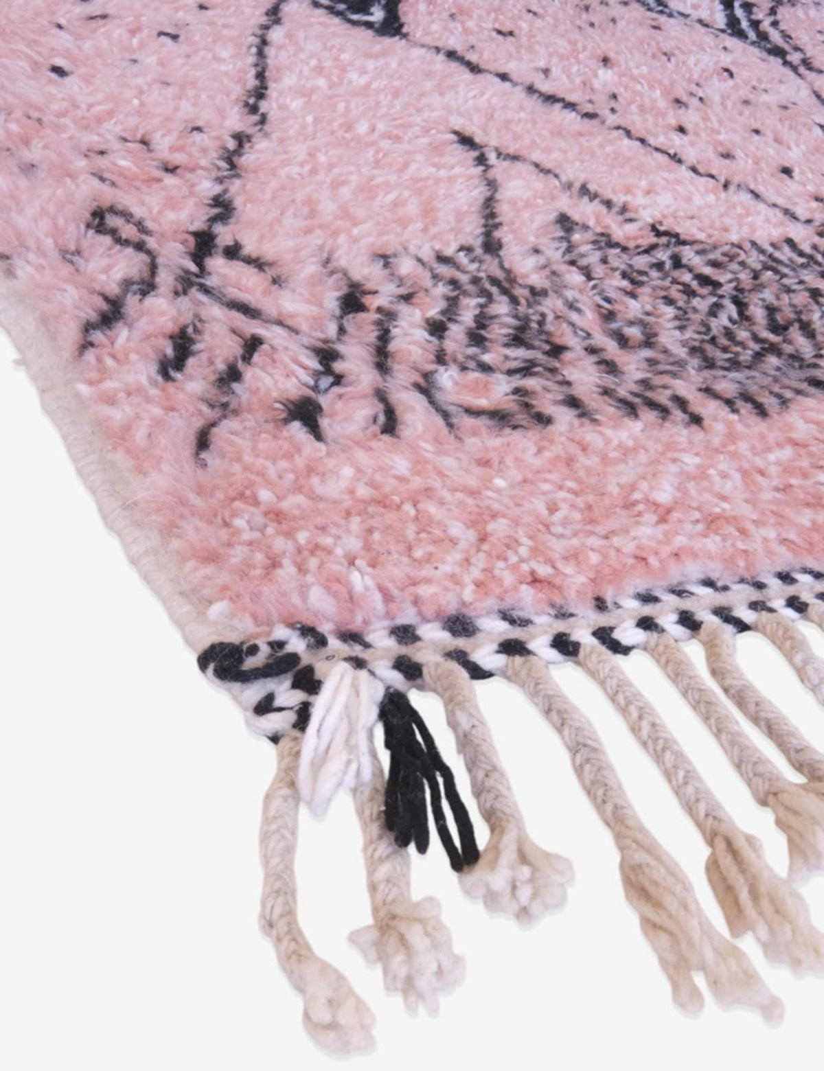 BERBERTEPPICH elegant im ethnischen Stil aus Wolle 200x 300 cm - Pink, Naturmaterialien (200/300cm) - AFK Living