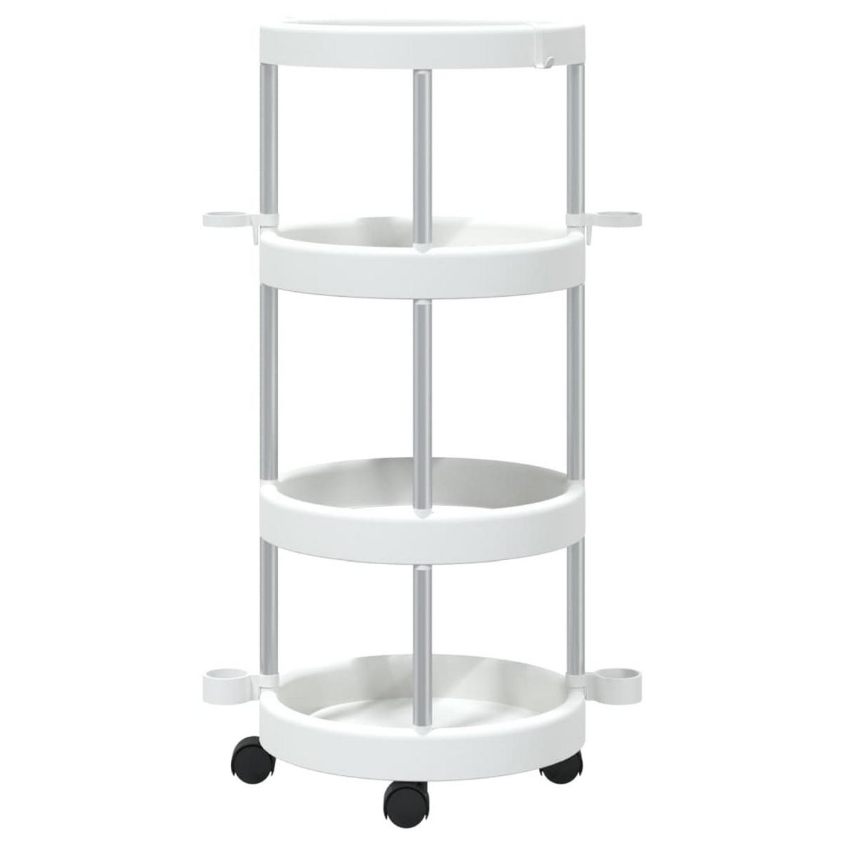 REINIGUNGSWAGEN Mit Aufbewahrungskorb Aluminium - Silberfarben, Metall (34/75/34cm) - vidaXL