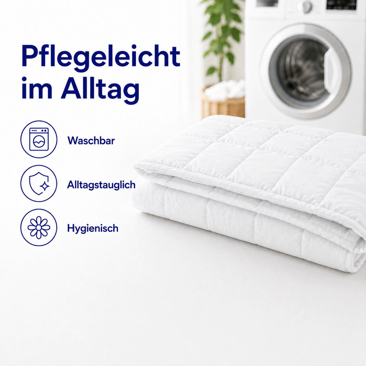 WINTERBETTDECKE 200x200 cm – warme Bettdecke mit Hohlfaserfüllung & Mikrofaserbezug - Weiß, Textil (200/200cm) - Mister Sandman