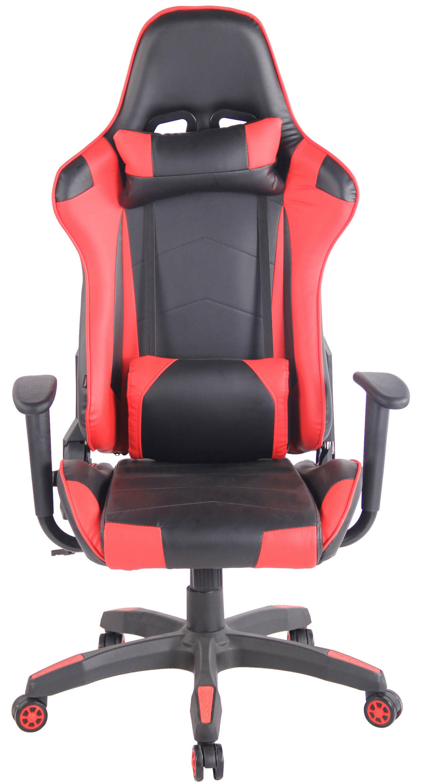BÜROSTUHL Mirage, Kunstleder Schwarz/Rot - Rot, Kunststoff/Textil (65/138/50cm) - TPFLiving