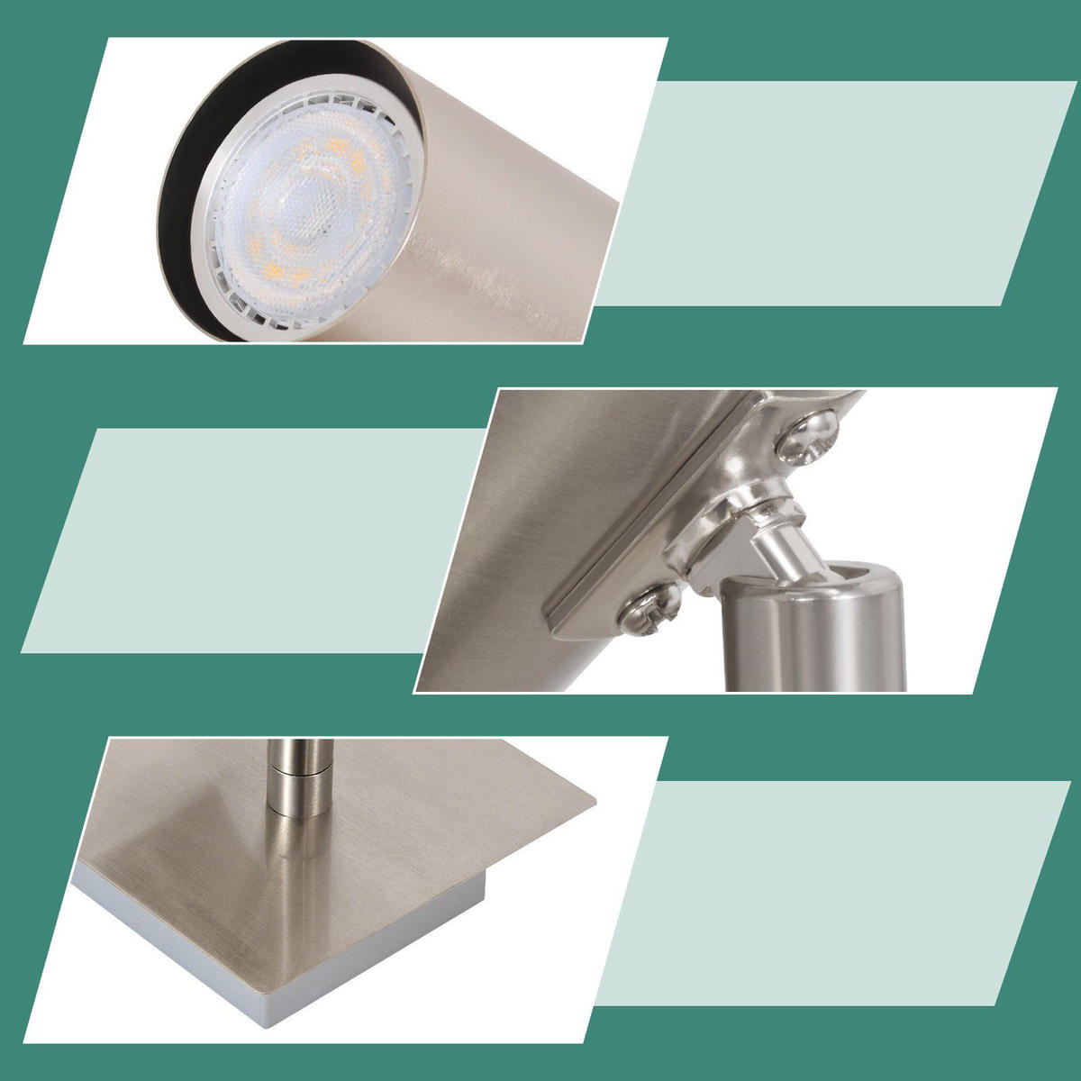 STRAHLER Ingrid 3-flammig 47/6/17 cm - Silberfarben, Metall (47/6/17cm) - Nettlife