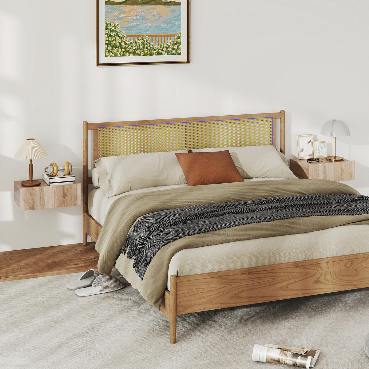 NACHTSCHRANK 2er-Set DE-12974 Schublade Eiche - Eichefarben, Holzwerkstoff (30/15/40cm) - ComfortXL